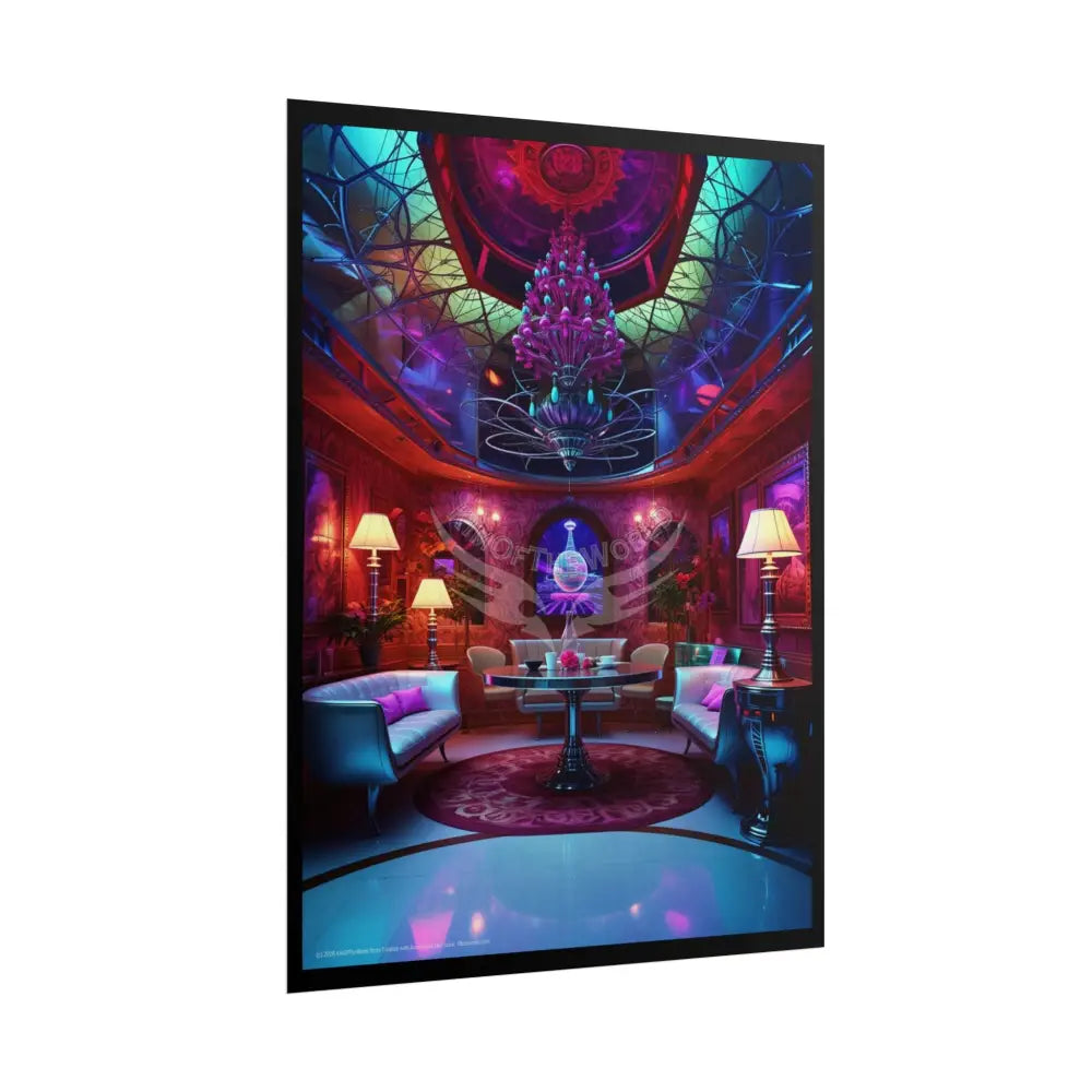 Colorful Coffee Break & Tea Room with Giant Coffee Pot Tea Kettle Cup Poster — Rolled Wall Art for Coffee & Tea Lovers