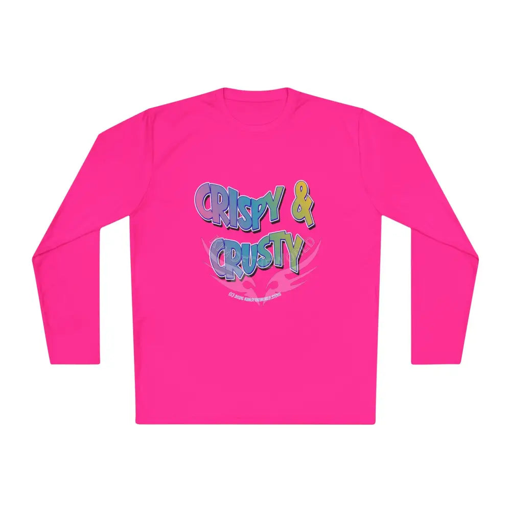 Colorful ’Crispy & Crusty’ - Long Sleeve Tee Neon Pink / XS Long-sleeve