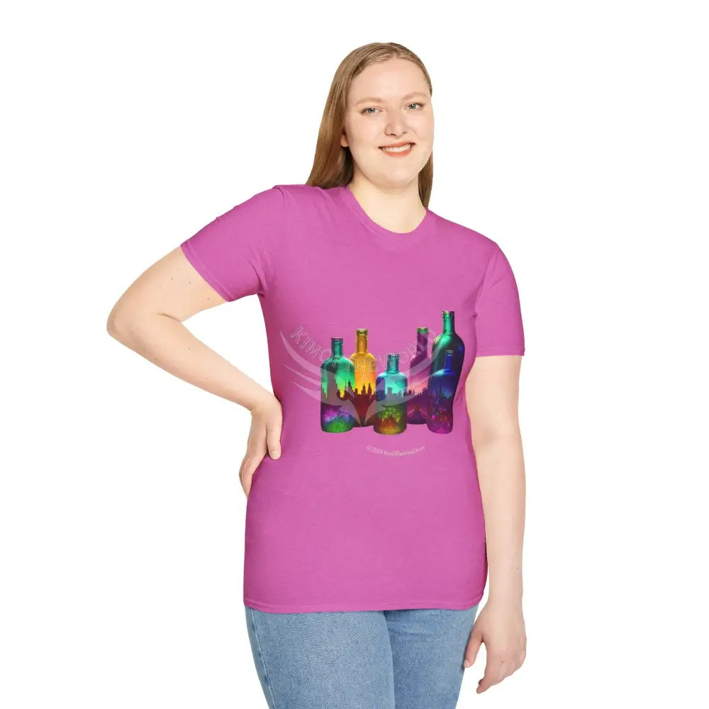 Colorful Glass Bottles Antiquing Tee - Softstyle T-Shirt T-Shirt