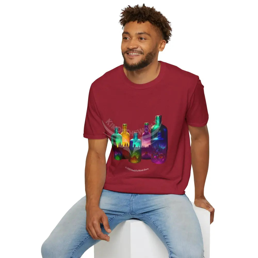 Colorful Glass Bottles Antiquing Tee - Softstyle T-Shirt T-Shirt