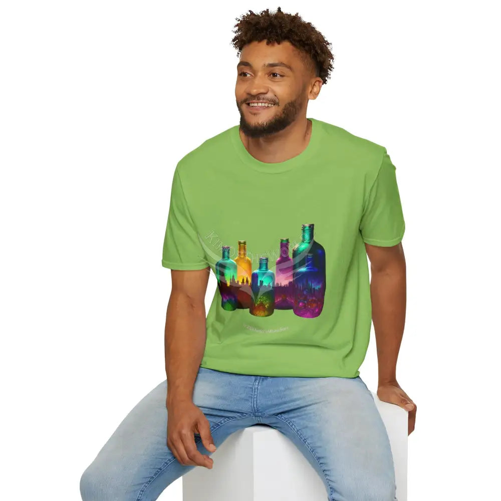 Colorful Glass Bottles Antiquing Tee - Softstyle T-Shirt T-Shirt
