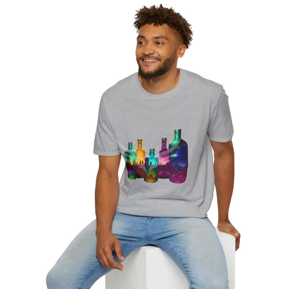 Colorful Glass Bottles Antiquing Tee - Softstyle T-Shirt T-Shirt