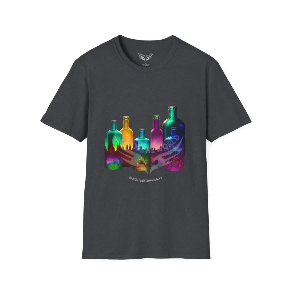 Colorful Glass Bottles Antiquing Tee - Softstyle T-Shirt T-Shirt