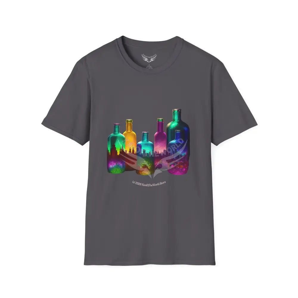 Colorful Glass Bottles Antiquing Tee - Softstyle T-Shirt T-Shirt