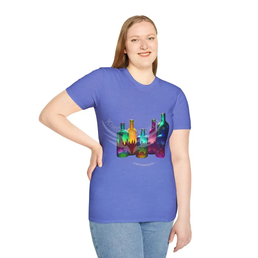 Colorful Glass Bottles Antiquing Tee - Softstyle T-Shirt T-Shirt