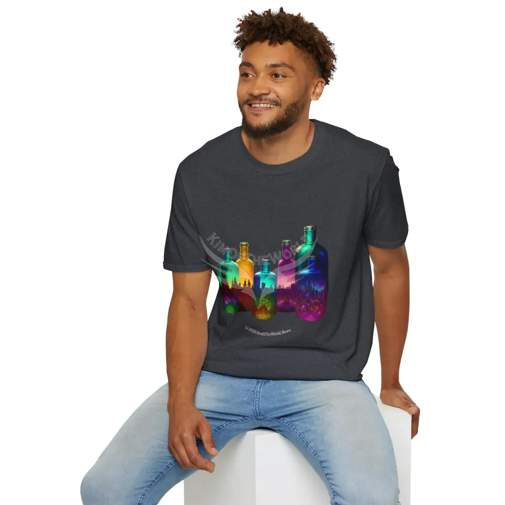 Colorful Glass Bottles Antiquing Tee - Softstyle T-Shirt T-Shirt