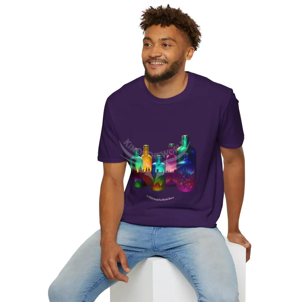 Colorful Glass Bottles Antiquing Tee - Softstyle T-Shirt T-Shirt