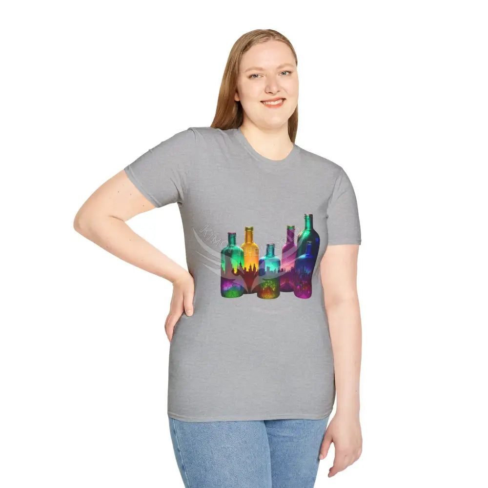 Colorful Glass Bottles Antiquing Tee - Softstyle T-Shirt T-Shirt
