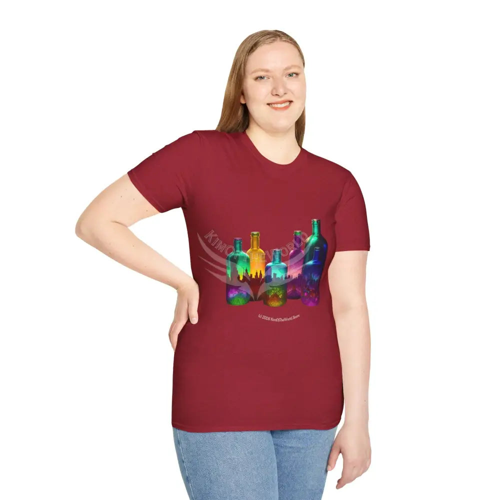 Colorful Glass Bottles Antiquing Tee - Softstyle T-Shirt T-Shirt