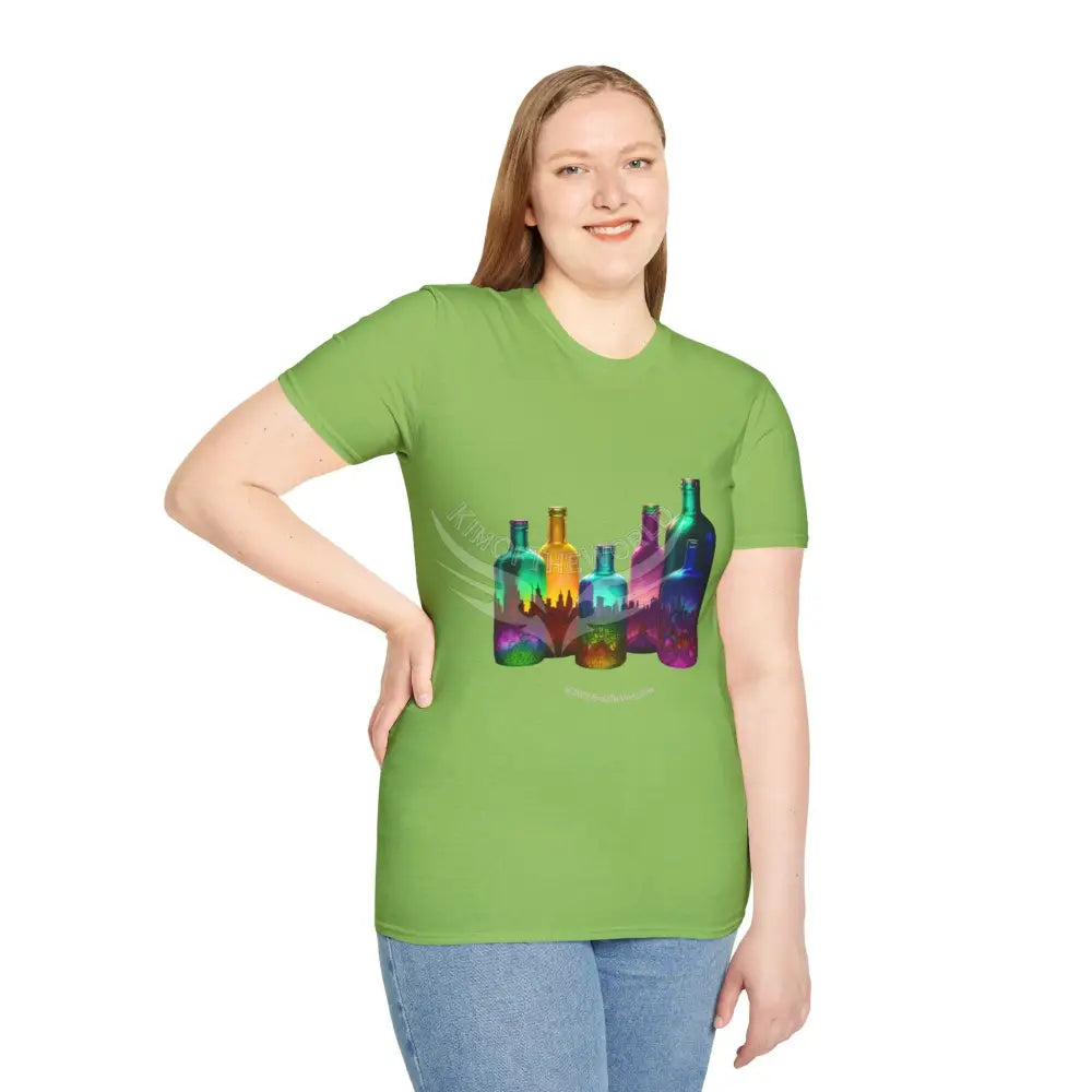 Colorful Glass Bottles Antiquing Tee - Softstyle T-Shirt T-Shirt