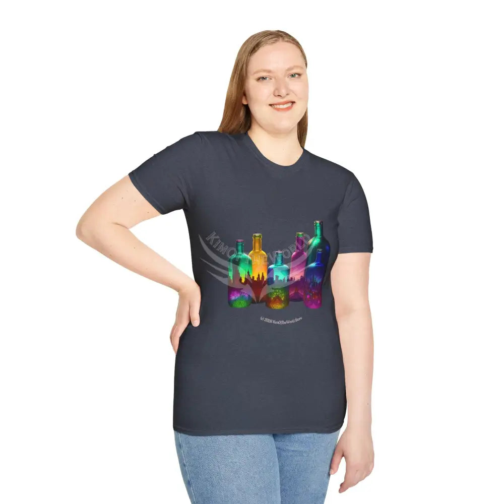 Colorful Glass Bottles Antiquing Tee - Softstyle T-Shirt T-Shirt