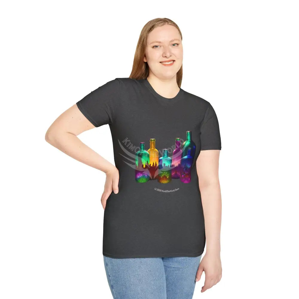 Colorful Glass Bottles Antiquing Tee - Softstyle T-Shirt T-Shirt