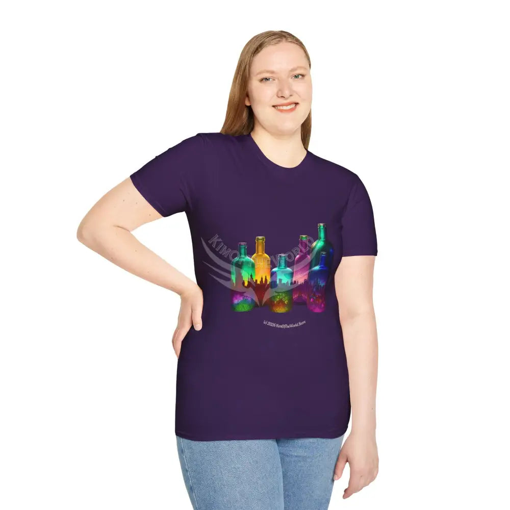 Colorful Glass Bottles Antiquing Tee - Softstyle T-Shirt T-Shirt