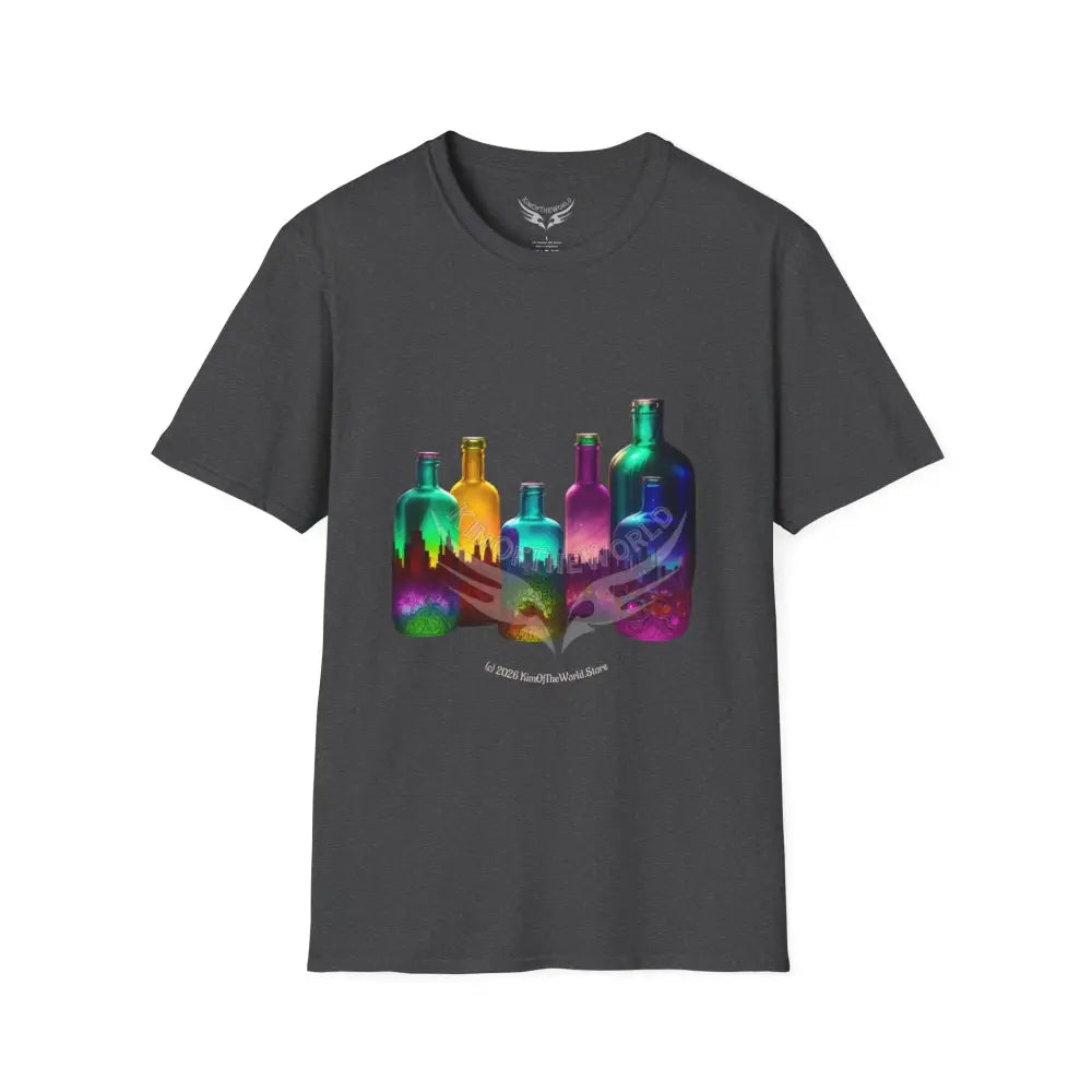 Colorful Glass Bottles Antiquing Tee - Softstyle T-Shirt T-Shirt