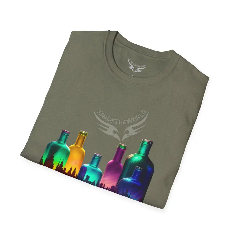 Colorful Glass Bottles Antiquing Tee - Softstyle T-Shirt T-Shirt