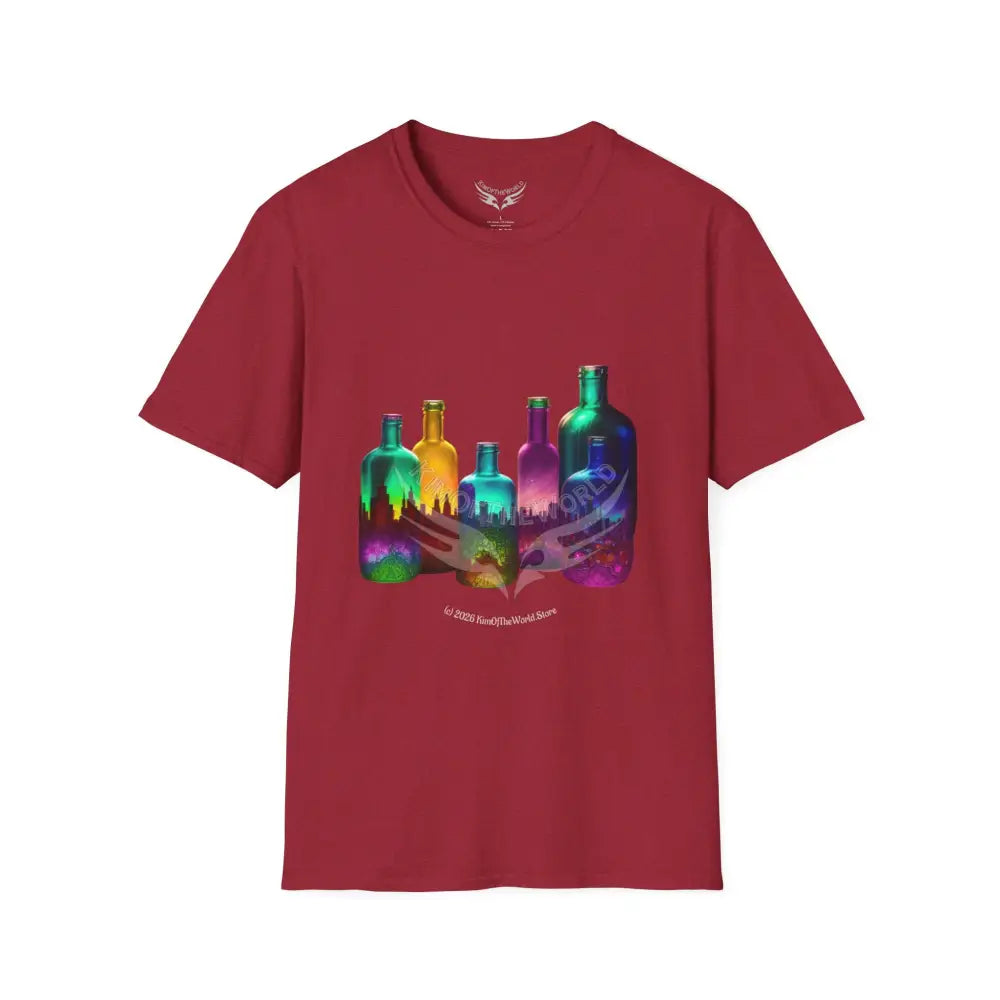Colorful Glass Bottles Antiquing Tee - Softstyle T-Shirt T-Shirt