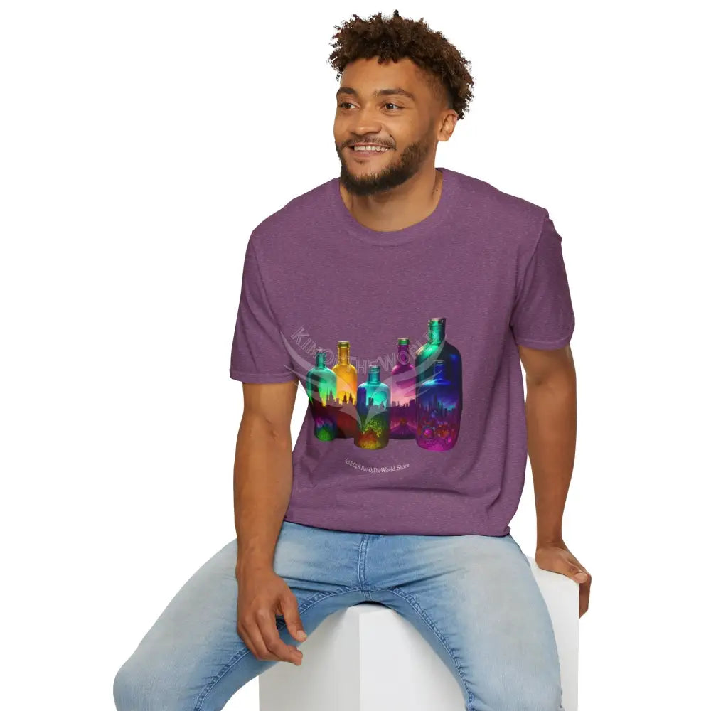 Colorful Glass Bottles Antiquing Tee - Softstyle T-Shirt T-Shirt