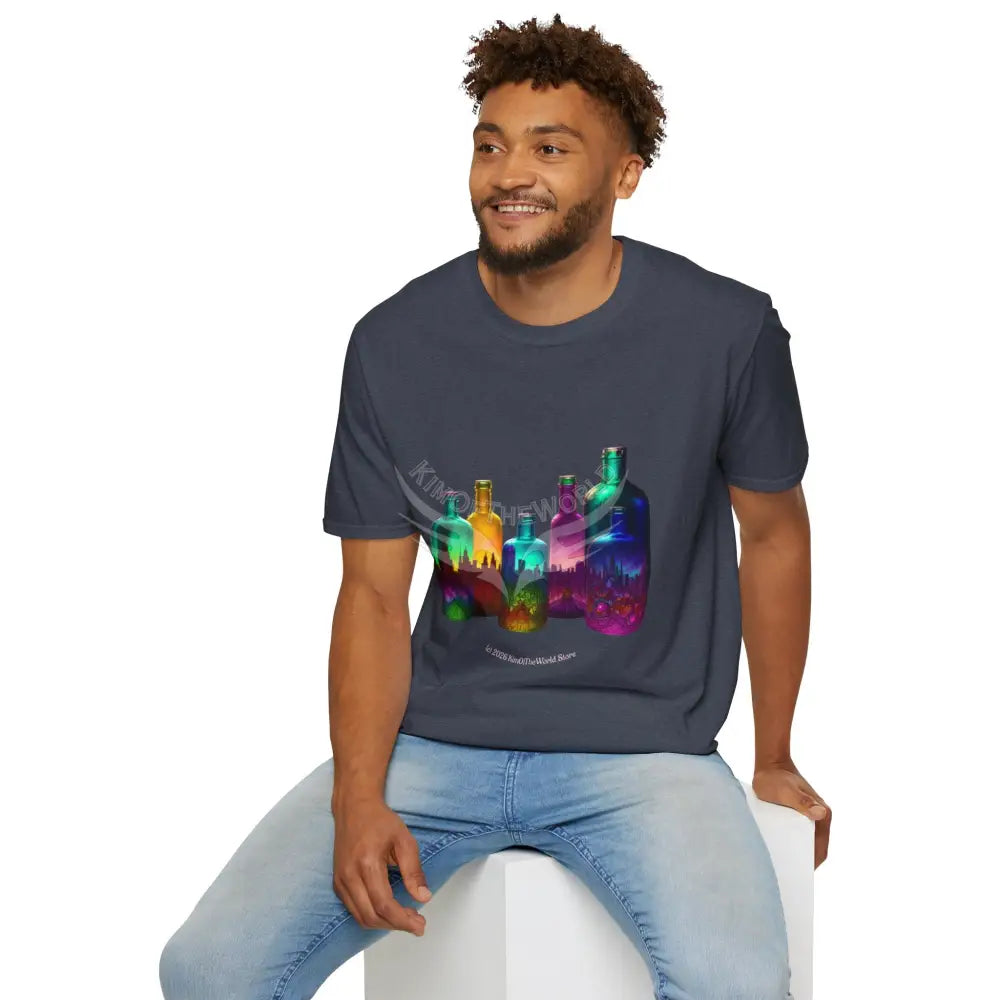 Colorful Glass Bottles Antiquing Tee - Softstyle T-Shirt T-Shirt