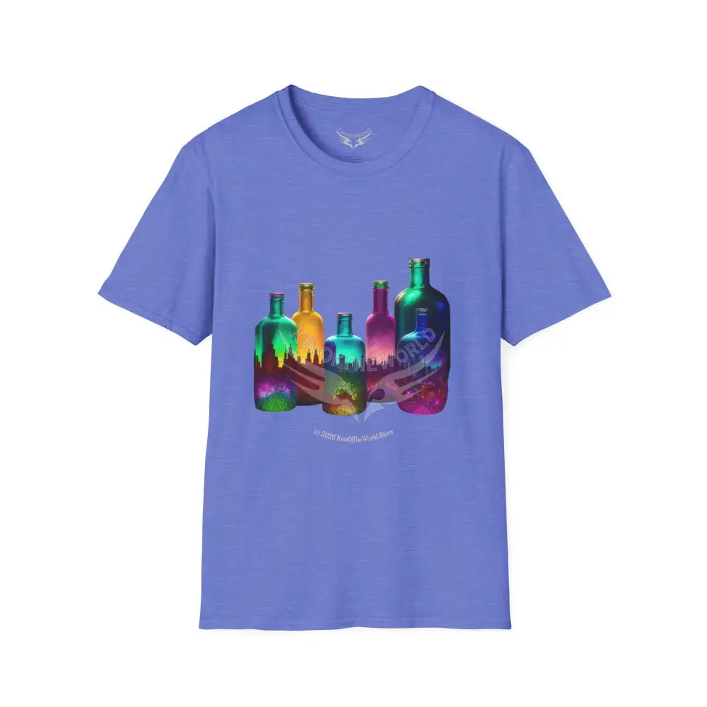 Colorful Glass Bottles Antiquing Tee - Softstyle T-Shirt Heather Royal / XS T-Shirt