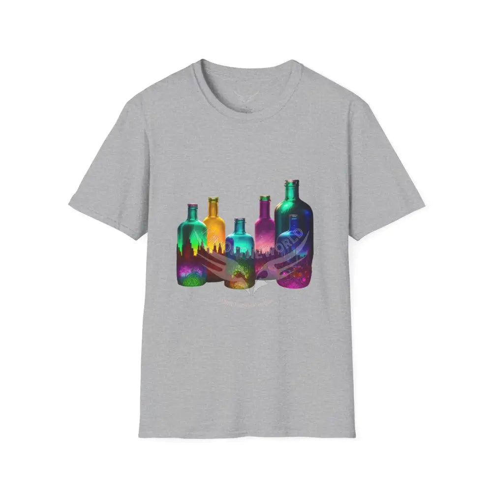 Colorful Glass Bottles Antiquing Tee - Softstyle T-Shirt Sport Grey / XS T-Shirt