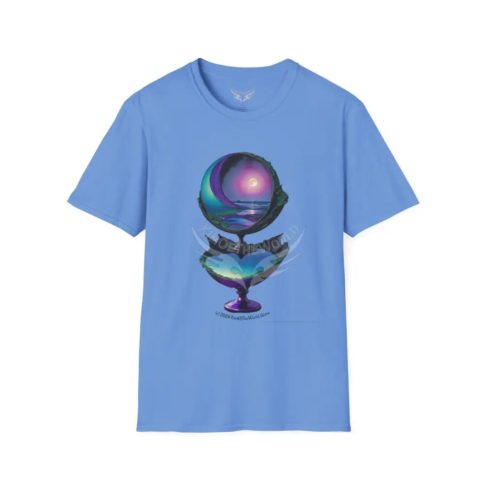 Colorful Liquid Two-Story Scenery Tee - Softstyle T-Shirt Carolina Blue / S T-Shirt