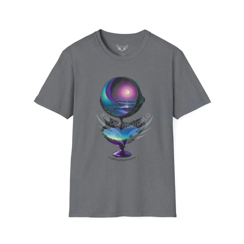 Colorful Liquid Two-Story Scenery Tee - Softstyle T-Shirt Graphite Heather / S T-Shirt