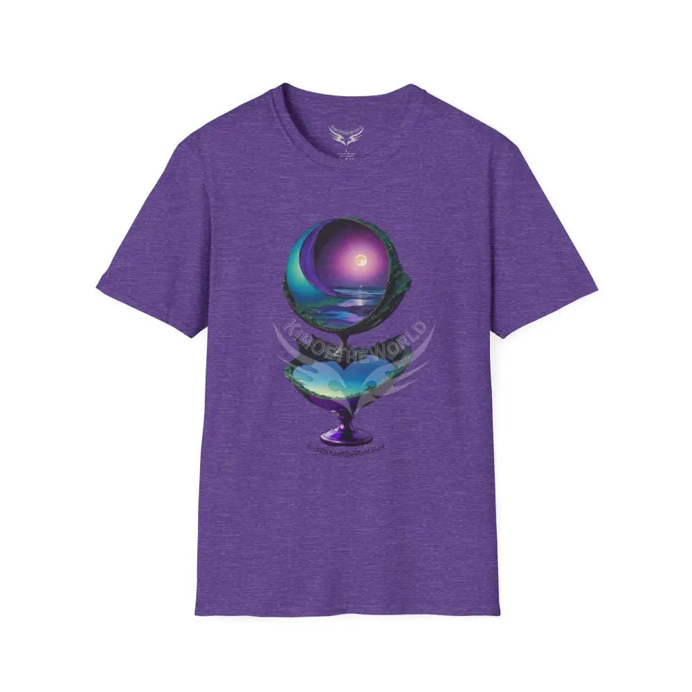 Colorful Liquid Two-Story Scenery Tee - Softstyle T-Shirt Heather Purple / S T-Shirt
