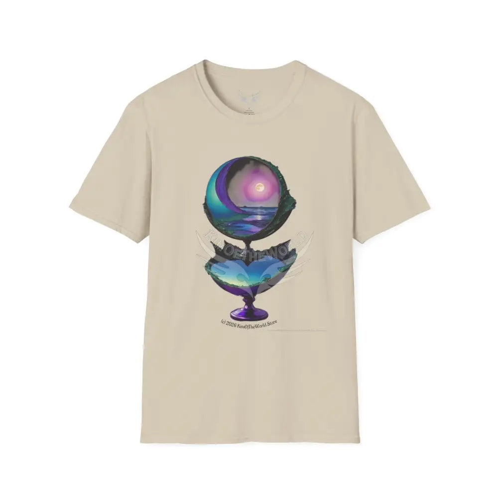 Colorful Liquid Two-Story Scenery Tee - Softstyle T-Shirt Sand / S T-Shirt