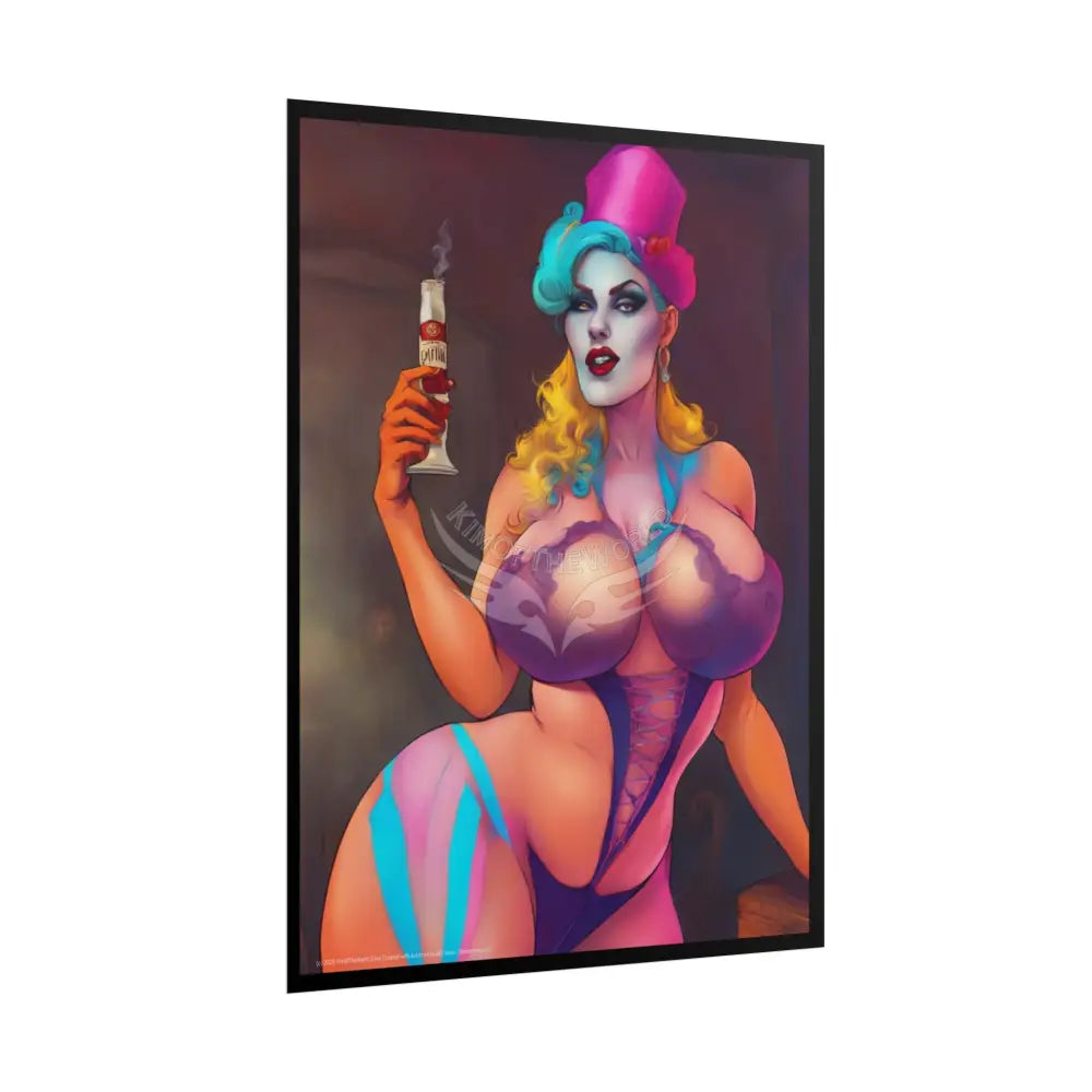 Colorful Street Fashion Girl Rolled Posters — Subtle Sexy Seductive Wall Art Poster