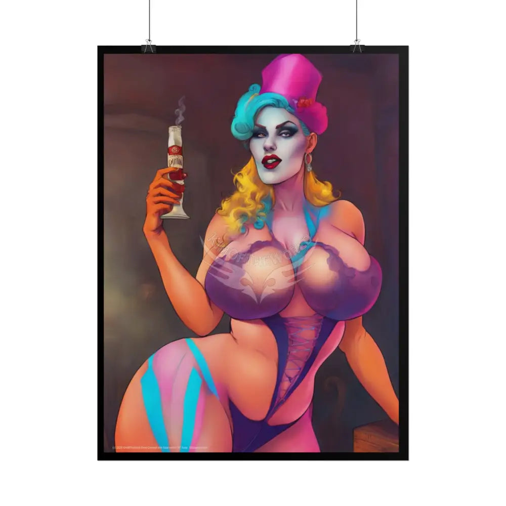 Colorful Street Fashion Girl Rolled Posters — Subtle Sexy Seductive Wall Art Poster