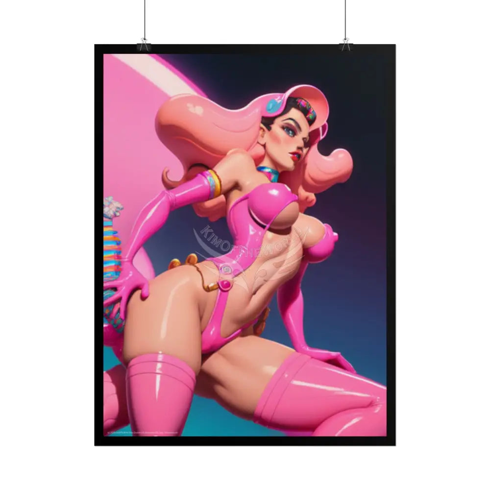 Comic Pin-Up Rolled Poster — Playful Naughty Big Comic Gals Art Print Poster