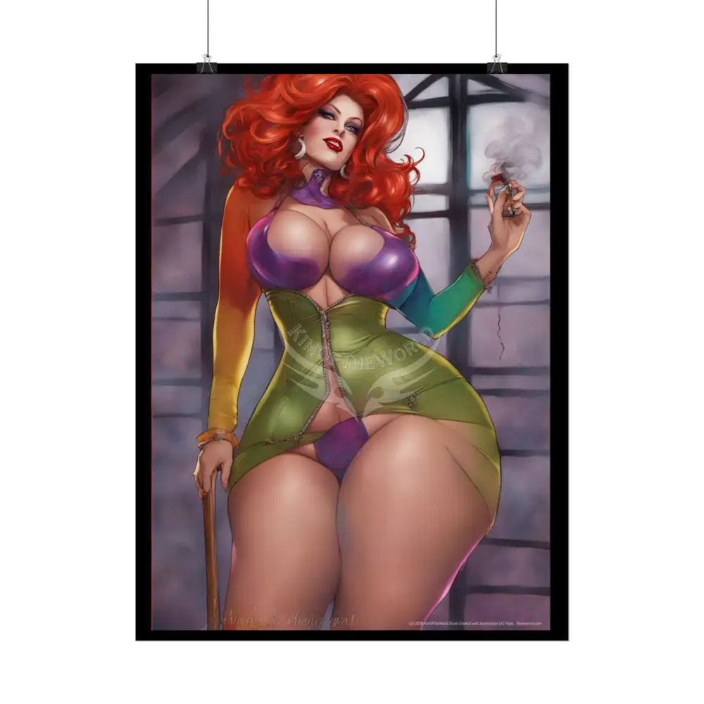 Comic Street Fashion Girl Rolled Posters — Subtle AI Girlfriend Wall Art Poster