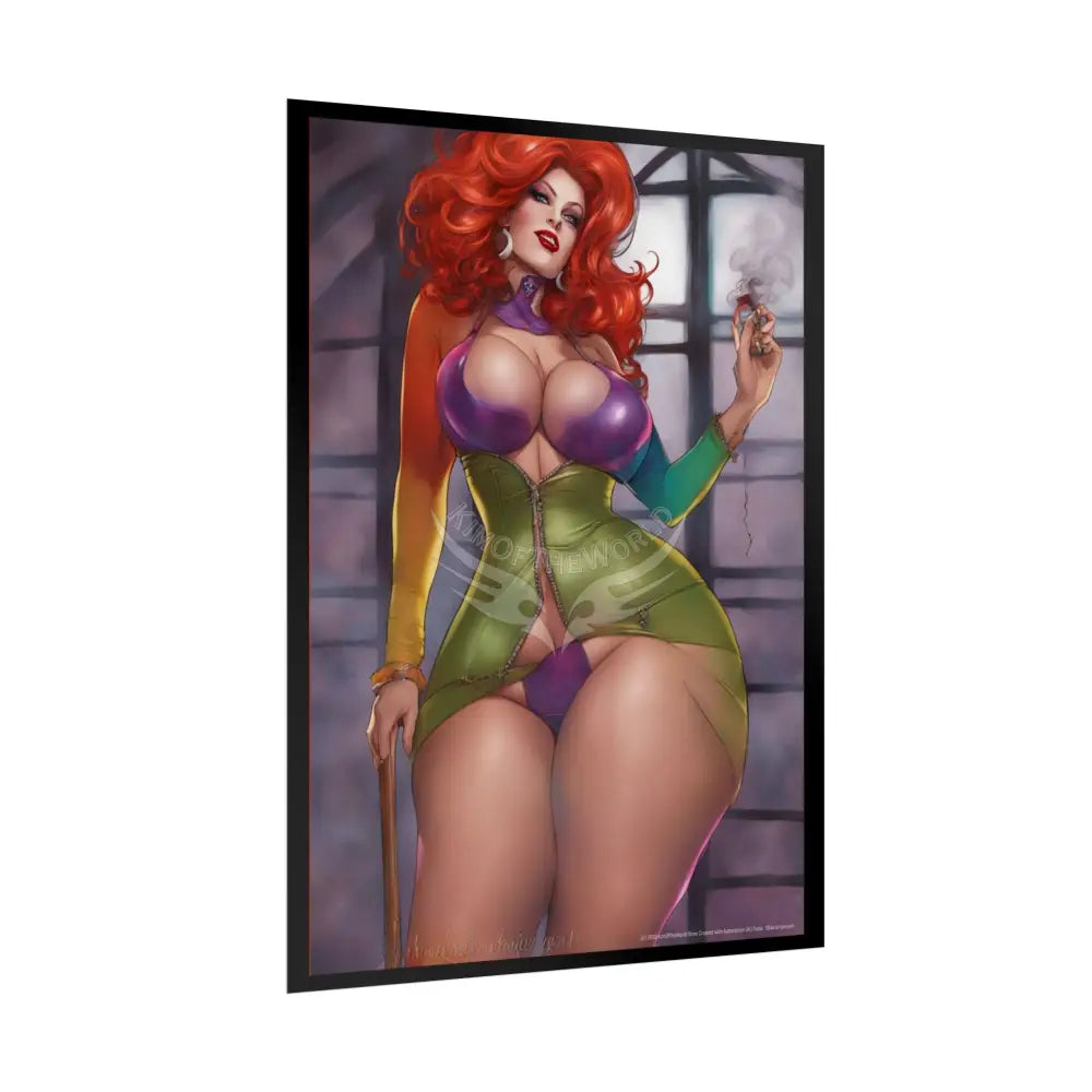 Comic Street Fashion Girl Rolled Posters — Subtle AI Girlfriend Wall Art Poster