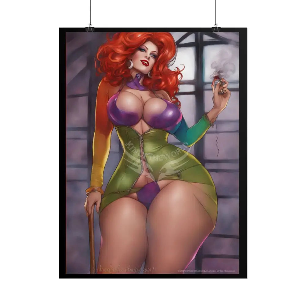 Comic Street Fashion Girl Rolled Posters — Subtle AI Girlfriend Wall Art Poster