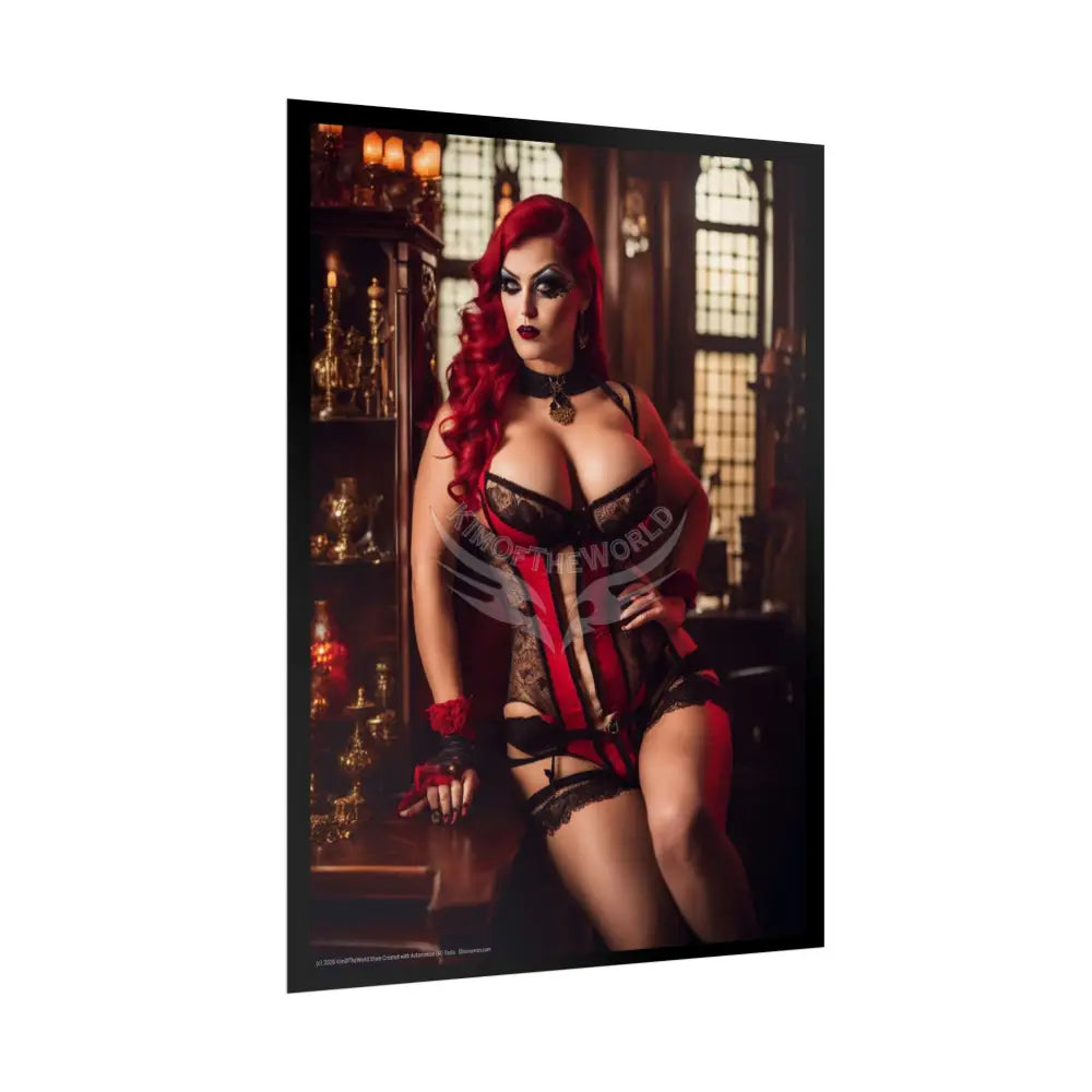 Comic Street Fashion Girl Rolled Posters — Subtle AI Girl Wall Art Poster