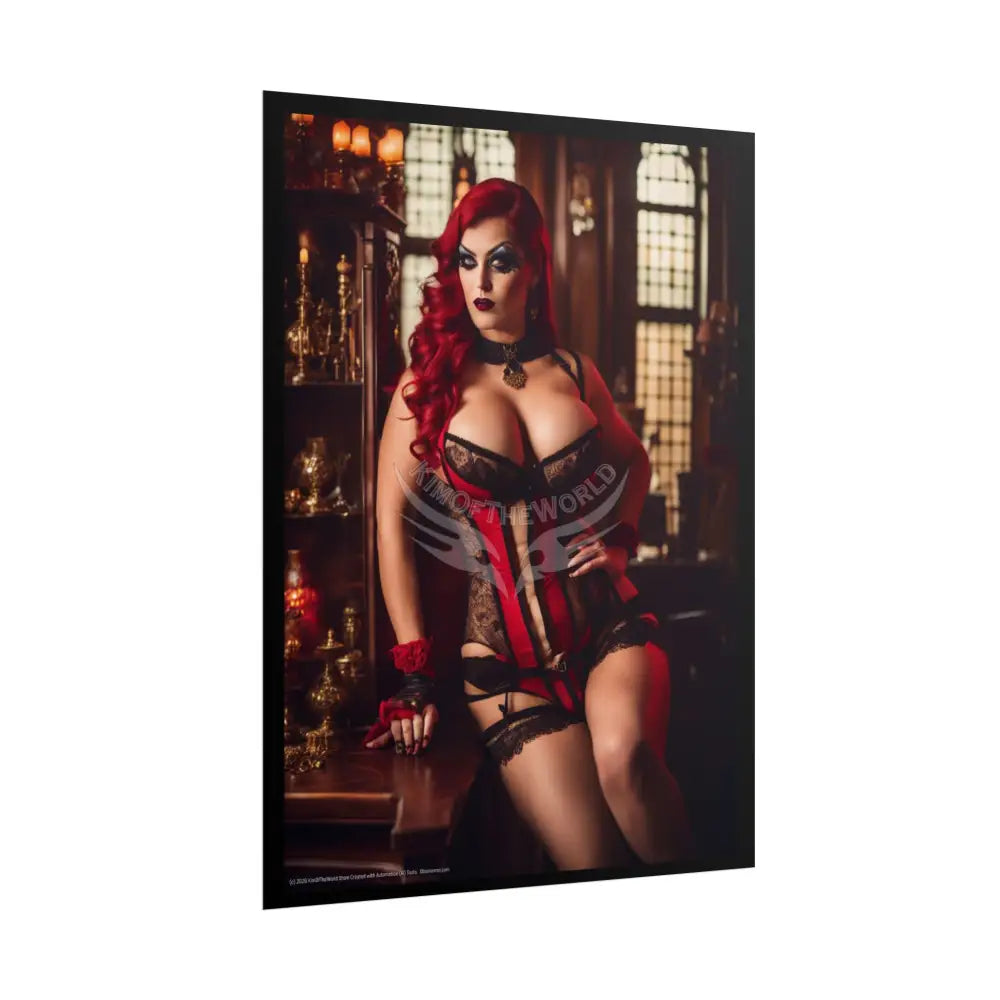 Comic Street Fashion Girl Rolled Posters — Subtle AI Girl Wall Art Poster