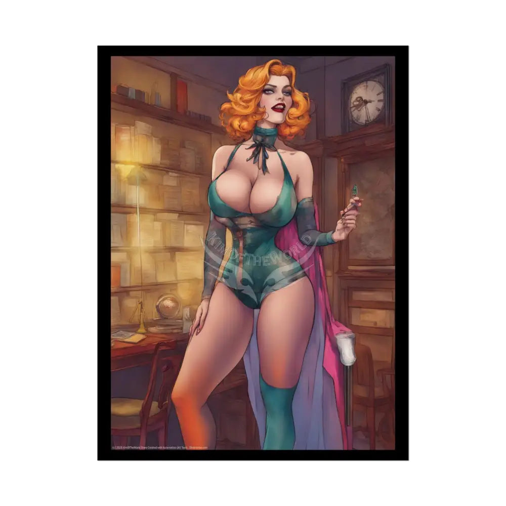 Comic Street Fashion Girl Rolled Posters — Subtle Cabaret Wall Art 18″ x 24″ (Vertical) / Semi Glossy Poster