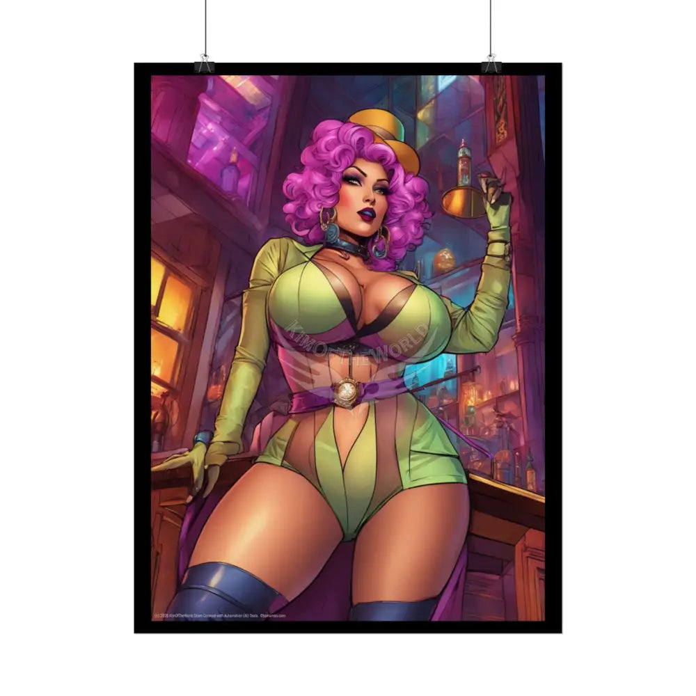 Comic Street Fashion Girl Rolled Posters — Subtle Girl Wall Art Poster