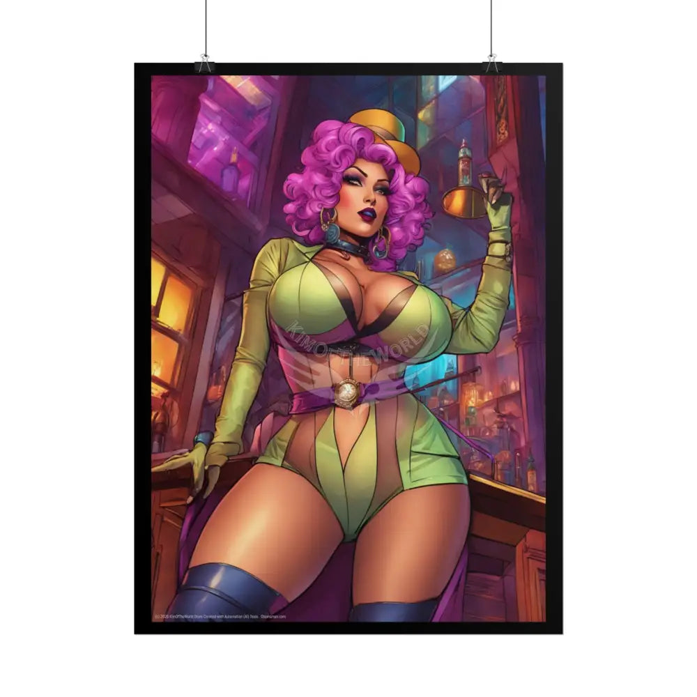 Comic Street Fashion Girl Rolled Posters — Subtle Girl Wall Art Poster