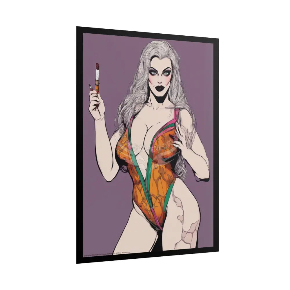 Comic Street Fashion Girl Rolled Posters — Subtle Girl Wall Art Poster