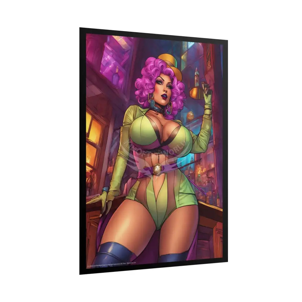 Comic Street Fashion Girl Rolled Posters — Subtle Girl Wall Art Poster