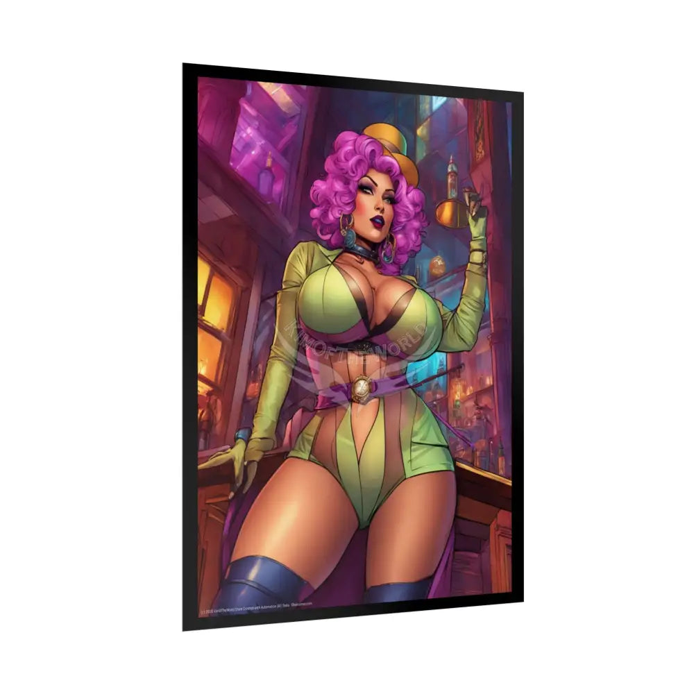 Comic Street Fashion Girl Rolled Posters — Subtle Girl Wall Art Poster