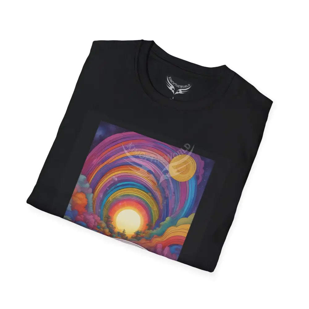 Copy of Giant Rainbow Waterfall Fantasy Landscape - Softstyle T-Shirt T-Shirt