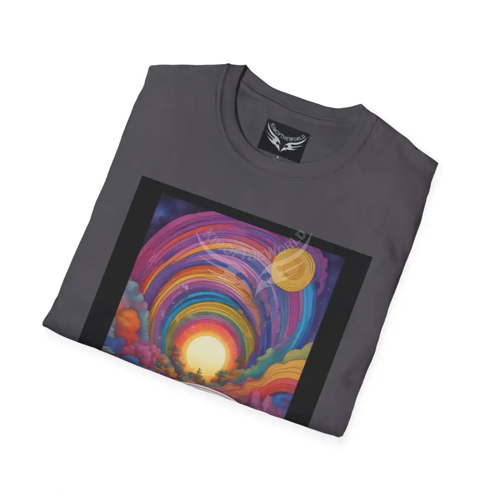 Copy of Giant Rainbow Waterfall Fantasy Landscape - Softstyle T-Shirt T-Shirt
