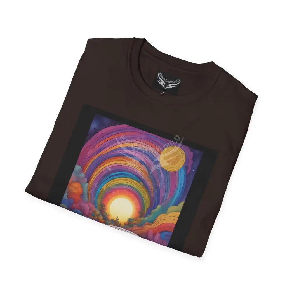 Copy of Giant Rainbow Waterfall Fantasy Landscape - Softstyle T-Shirt T-Shirt