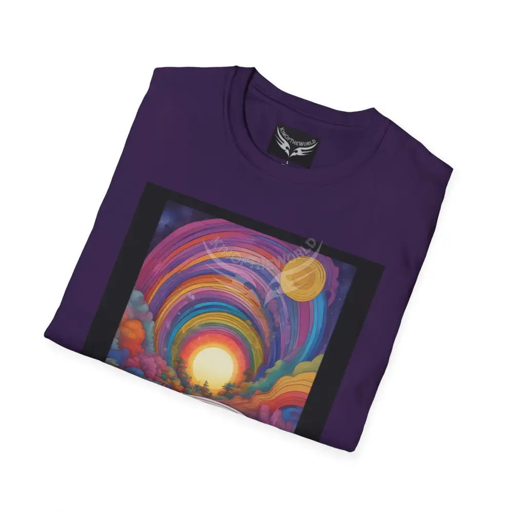 Copy of Giant Rainbow Waterfall Fantasy Landscape - Softstyle T-Shirt T-Shirt