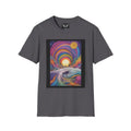 Copy of Giant Rainbow Waterfall Fantasy Landscape - Softstyle T-Shirt Charcoal / XS T-Shirt