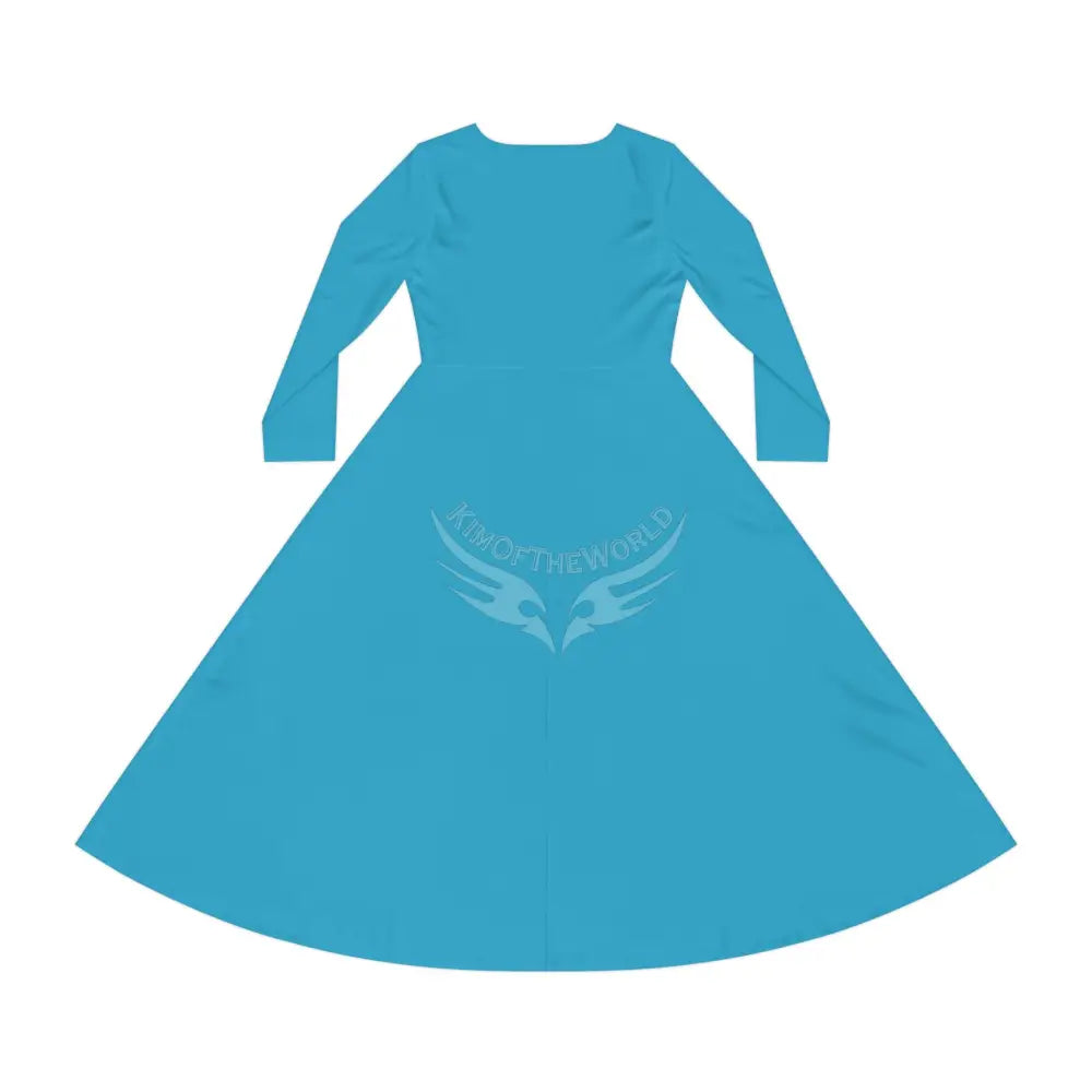 Copy of ’No Labels’ Cute Character Lady Random Letters Print Long Sleeve Dress All Over Prints