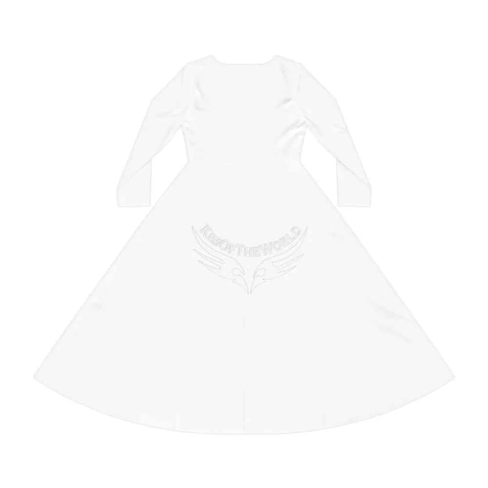 Copy of ’No Labels’ Cute Character Lady Random Letters Print Long Sleeve Dress All Over Prints