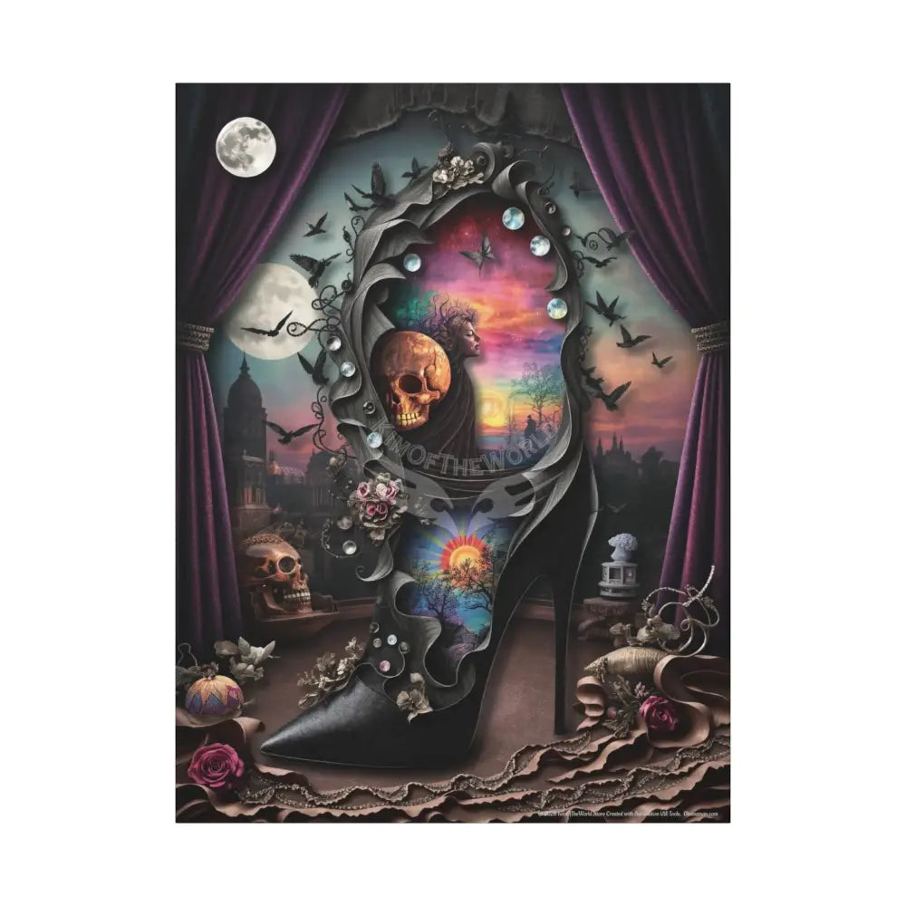 Copy of Surreal 3D Magic Stiletto Dimensional Canvas Art — 3D Portal Shoe Lover’s Wall Decor 36’’ x 48’’ (Vertical)